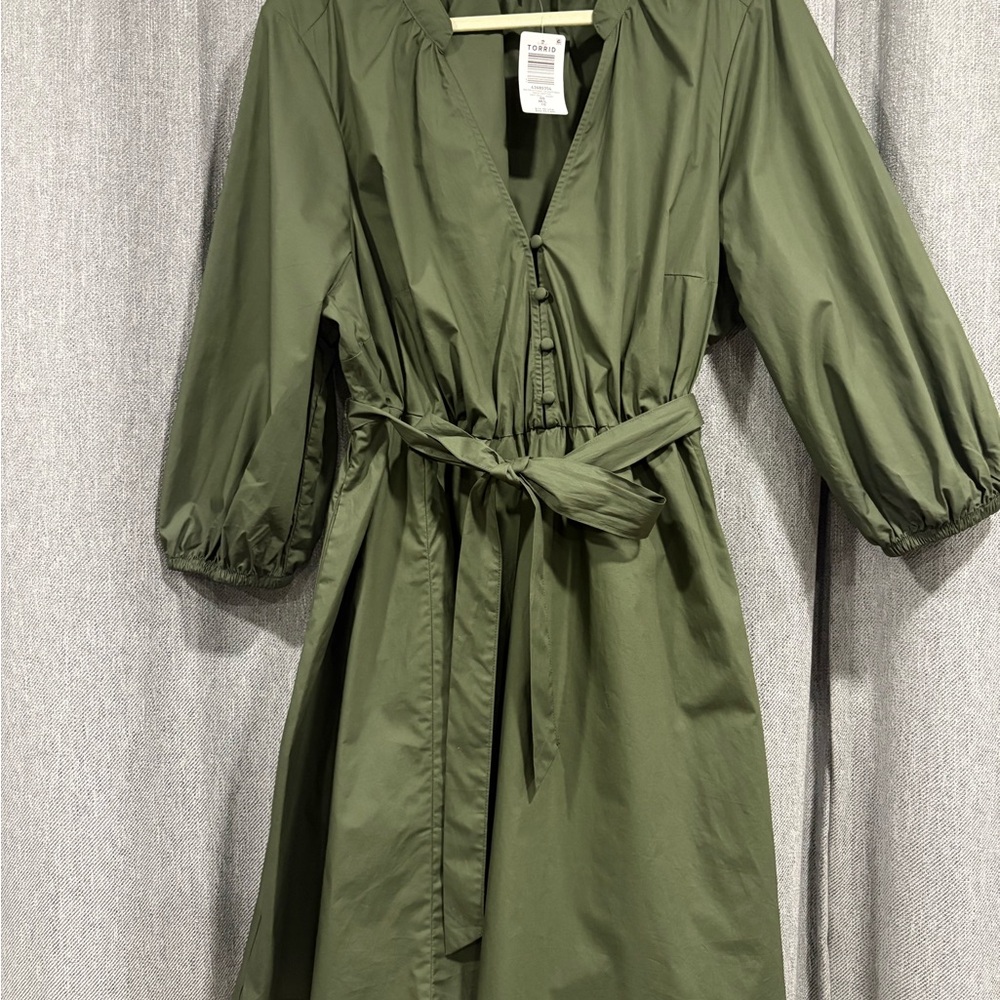 Torrid Olive Green Midi Dress